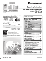 Panasonic SAHT692 - RECEIVER W/5-DISK DV User manual