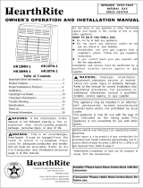 HearthRite HR18TN-1 Owner's manual