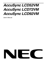 NEC AccuSync® LCD72VM User manual