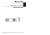 Panasonic PTAE700E Operating instructions