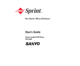 Sanyo SCP-8100 Sprint User manual