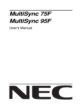 NEC MultiSync 75F User manual