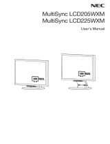 NEC MultiSync® LCD205WXM Owner's manual