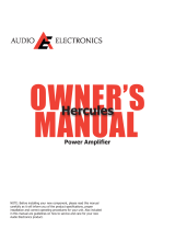 AUDIO ELECTRONICS AE Hercules Owner's manual