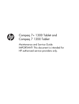 HP Compaq 7+ 1300 Tablet User guide
