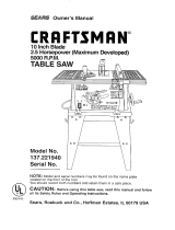 Craftsman 137221940 Owner's manual