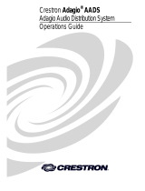 Crestron AADS-XM User manual