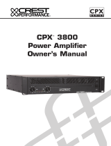 Crest Audio CPX 3800 User manual