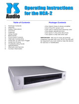 PS Audio HCA-2 User manual