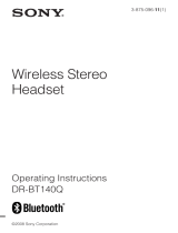 Sony dr bt140q Owner's manual
