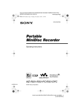 Sony MZ-R501 User manual