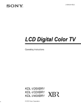 Sony KDL-V26XBR1 Owner's manual