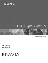 Sony KDL-40SL140 - 40" Bravia Sl Series Lcd Tv Owner's manual