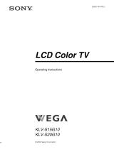 Sony KLV-S15G10 Owner's manual