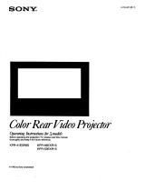 Sony KPR-46EXR15 Owner's manual