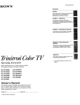 Sony KV-27TW77 Owner's manual