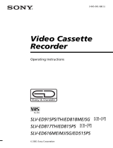 Sony SLV-ED817TH User manual