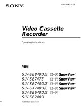Sony SLV-SE740E User manual