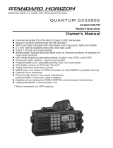 Standard Horizon GX5500S Owner's manual