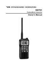 Standard Horizon HX751 Owner's manual
