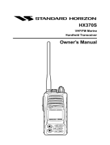 Standard Horizon HX370SAS Owner's manual