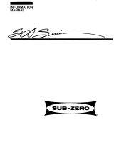Sub-Zero 542 Owner's manual