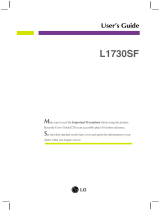 LG 17" LCD L1730SF User manual