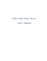 Axis 240Q Video Server User manual
