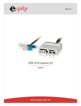 Equip USB 2.0 Frontpanel 3.5" + Card Reader 30plus User manual