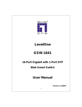 LevelOne GSW-1641 User manual