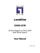 LevelOne GSW-1676 16 Port Web Smart Switch User manual