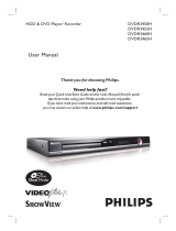 Philips DVDR3460H User manual