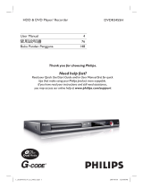 Philips DVDR3455H User manual