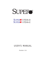 Supermicro X7DVA-8 User manual