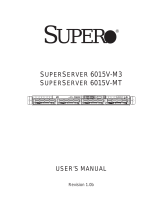 Supermicro SUPERSERVER 6015V-M3 User manual