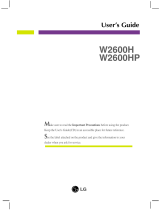 LG W2600HP-BF User manual