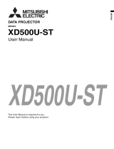 Mitsubishi xd500u video data projector User manual