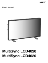 NEC MultiSync® LCD4620 User manual