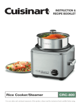 Cuisinart CRC-800FR - Rice Steamer/Cooker User manual