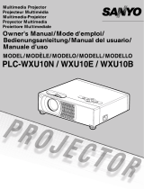 Sanyo PLC-WXU10 Owner's manual