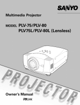 Sanyo PLV-80L Professional Widescreen Projector User manual