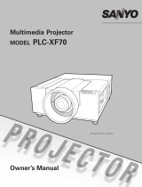 Sanyo PLC-XF70 Professional Projector Owner's manual