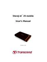 Transcend 500GB 2.5" HDD USB2.0 User manual
