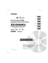 Toshiba XD-E500 Owner's manual
