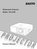 Sanyo PLV Z700 - LCD Projector - 1200 ANSI Lumens User manual