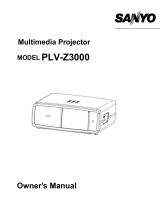 Sanyo PLV-Z3000 Owner's manual