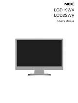 NEC LCD19WV Owner's manual