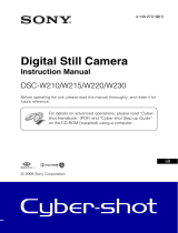 Sony CYBER-SHOT DSC-W230 User manual