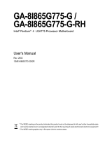 Gigabyte GA-8I865G775-G User manual