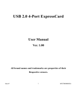 EXSYS ExpressCard USB 2.0 with 4 port User manual